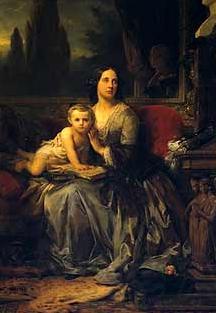 Leon Cogniet Portrait of Maria Brignole-Sale De Ferrari with her son France oil painting art